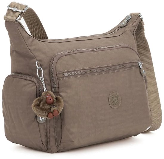 kipling Sac à épaule bandoulière Sac à épaule Eyes Wide Open Gabbie Large Shoulderbag True Beige Brun