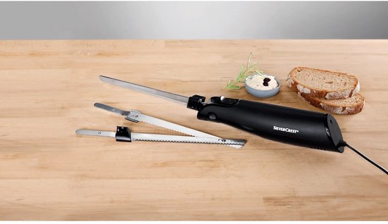Silvercrest Elektrisch Mes - 120W - Incl verwisselbare messen - Zwart — afbeelding 2