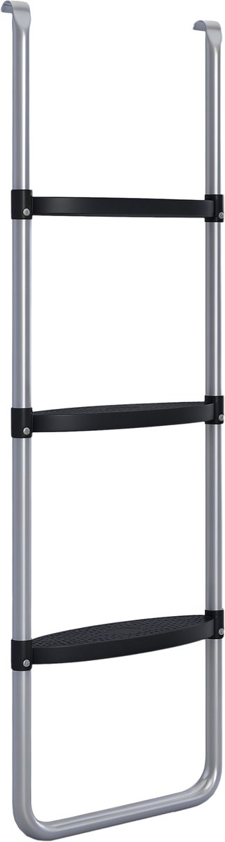 SPORTNOW - Trampoline met ladder - Staal - 110x32cm - Zilver