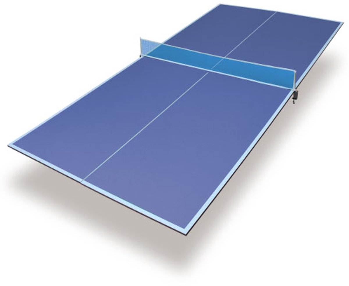 Bureaublad 243,84X121,92X1,2 cm Tafeltennistafel Blauw MDF Opklapbaar Draagbaar Slipbestendig Slijtvast Binnengebruik