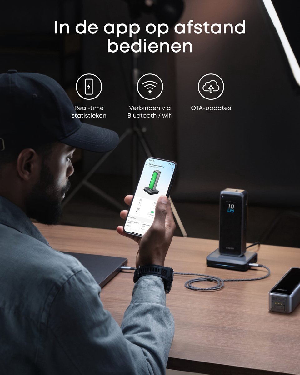 Anker Prime Power Bank Black Myth: Wukong Edition, 20,100mAh 3-Port Portable Charger with 220W, Two-Way Power, TSA-Approved, App Control + Anker-oplaadstation +Anker-oplaadstation, maximaal 150 W snelladen met 3 poorten voor Anker Prime-powerbank — cadeau in Elektronica - foto 6