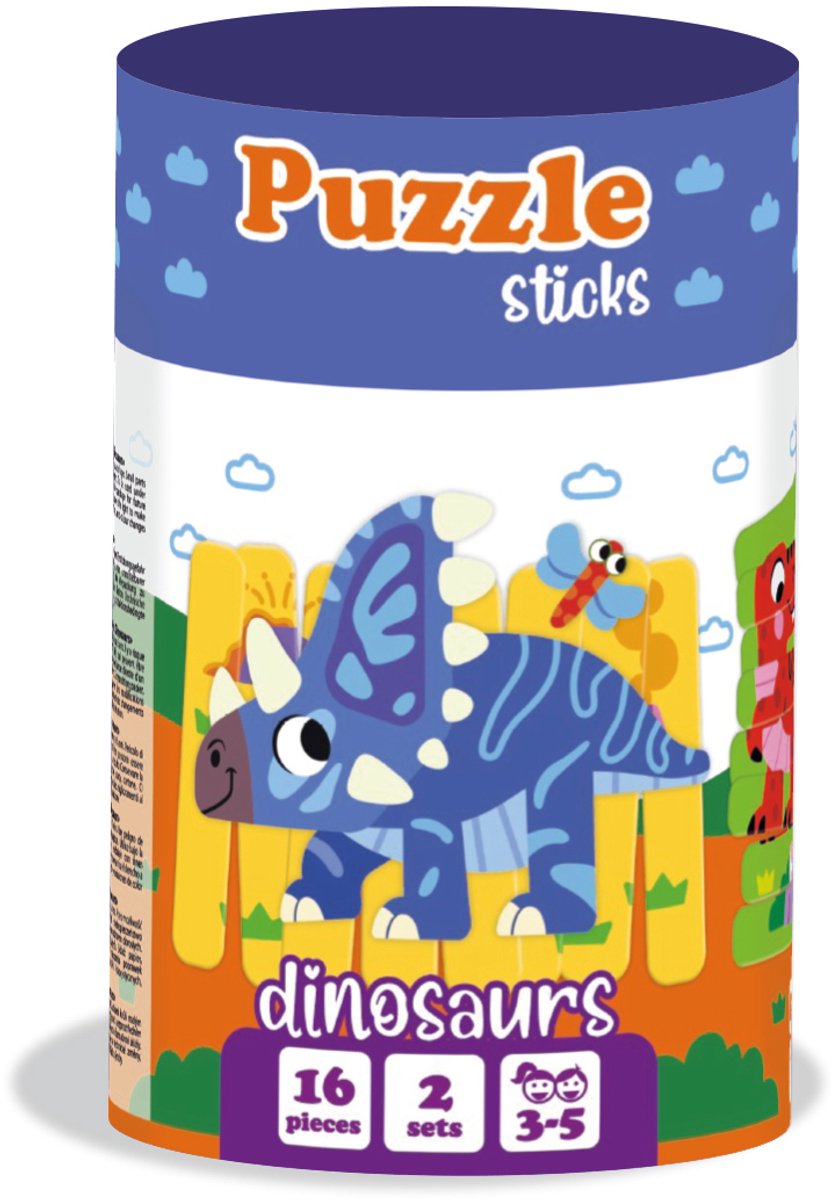 Educatieve Vloerpuzzel Dinosaurus - 16 Grote Stukken