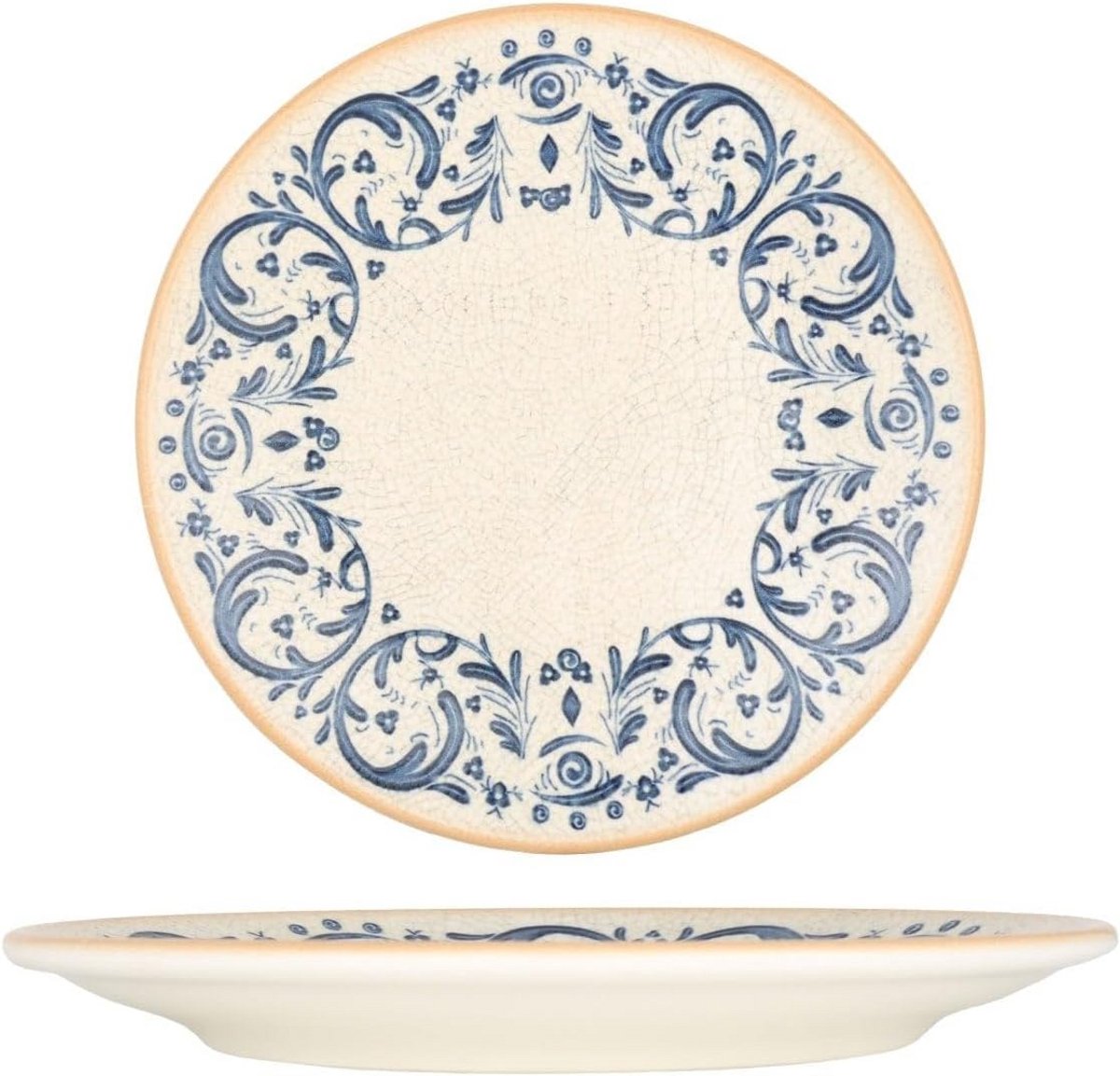 Set van 6 Dessertborden van 21 cm van Duurzaam Porselein