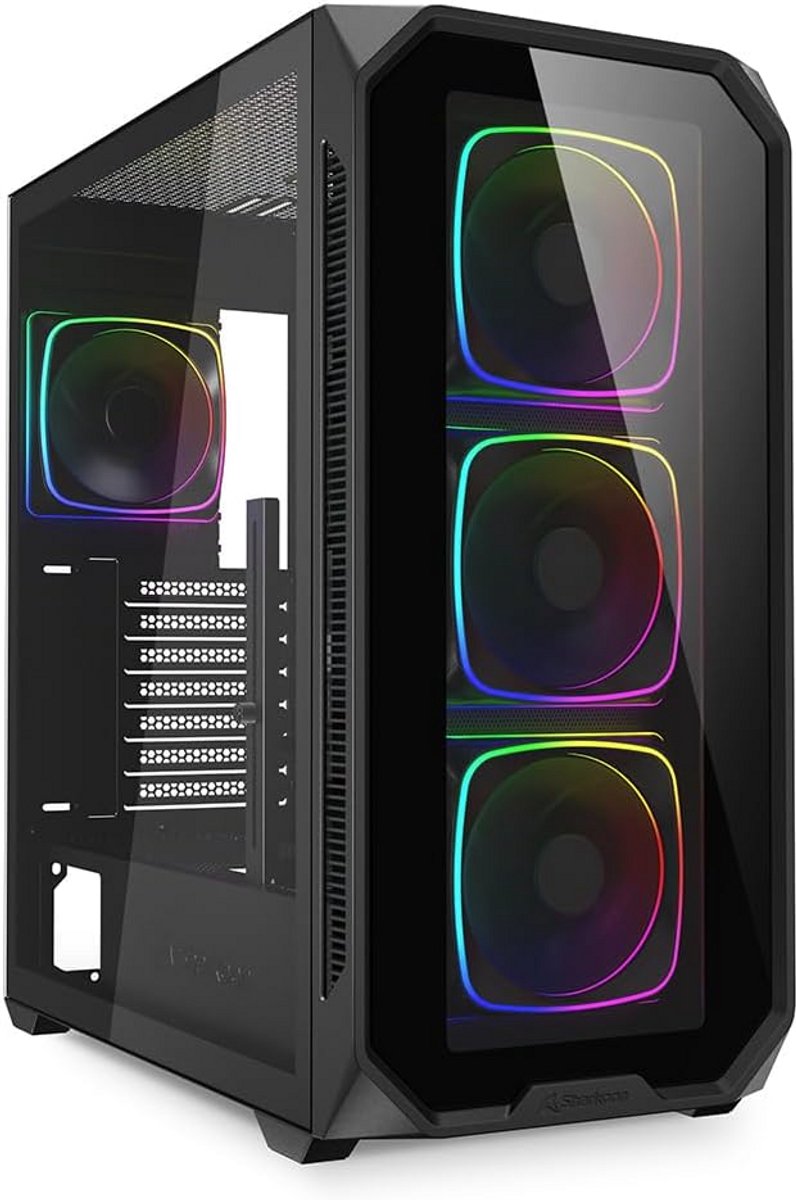 ATX PC Behuizing met Gehard Glas en RGB Ventilators