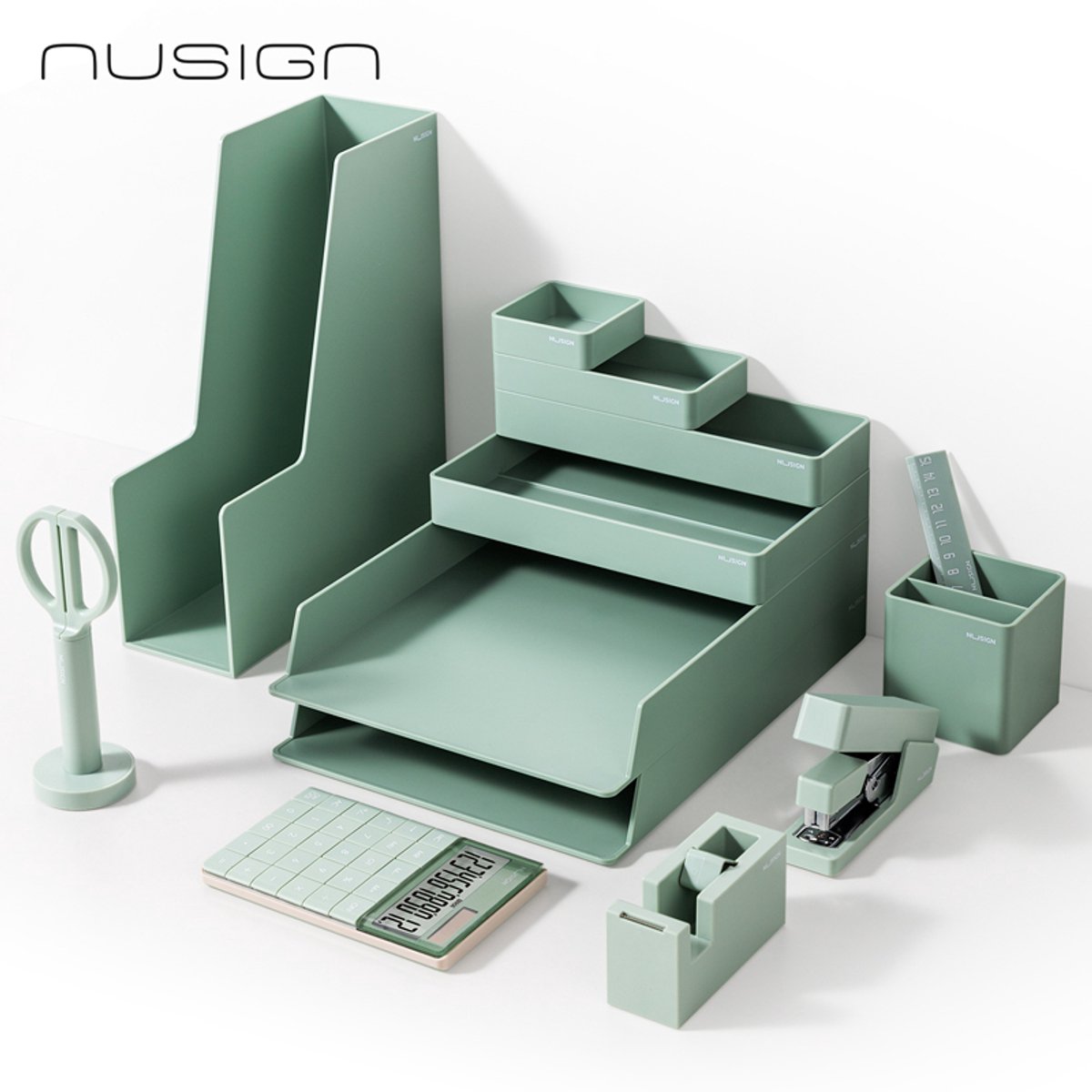 Bureauset Nusign 13-delig groen