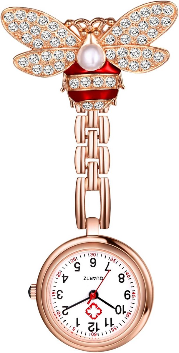 Charmant Kwartshorloge met Clip voor Zusters en Medische Professionals