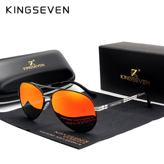 KingSeven Redstar - Pilotenbril met UV400 en polarisatie filter - Z147