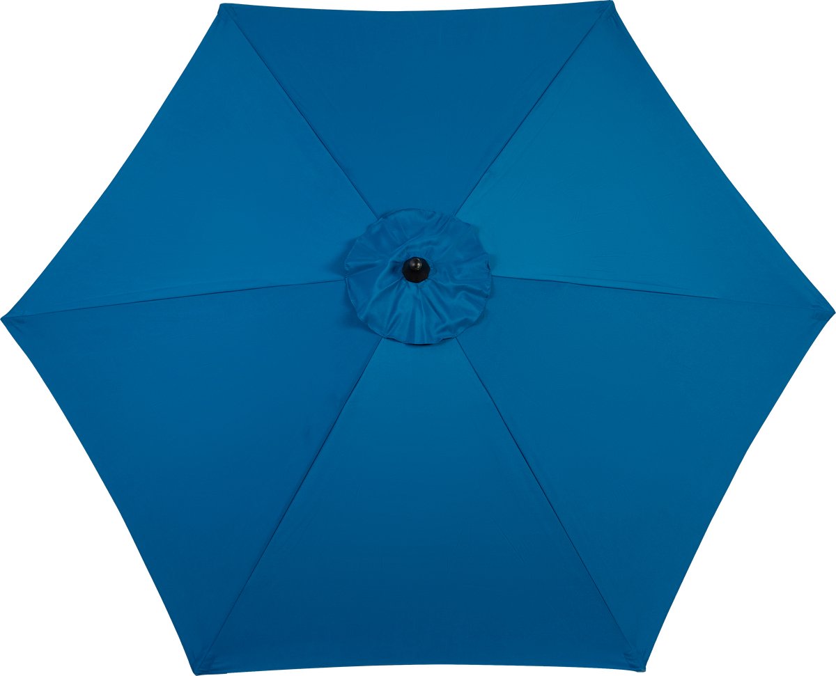 OKWISH Parasol Dubbelzijdig – 9 Ft – Staal – Donkerblauw – Grote Schaduw Voor Tuin Terras En Zwembad – Kantelbaar