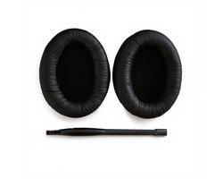 Set Oorkussens voor Sennheiser Koptelefoon – HD201 Oorkussen – HD201/HD206/HD180/HD200 Pro - Kunstleer met Zacht Schuim