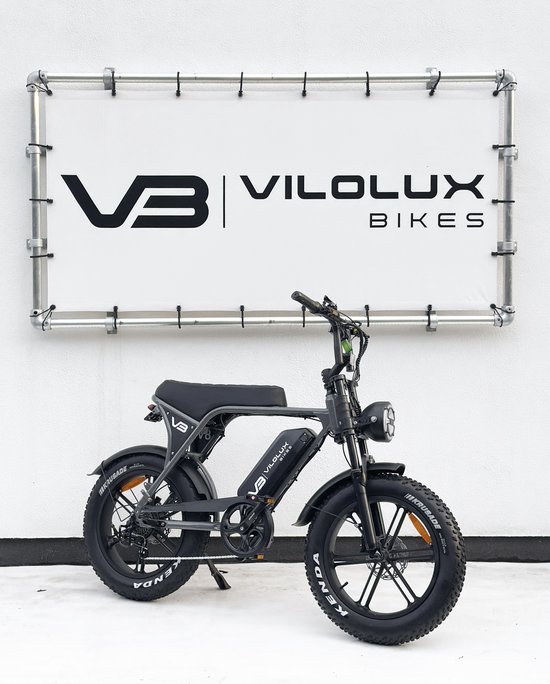 Elektrische fatbike Vilolux C80 grijs, 250W, 60 km actieradius, hydraulische remmen, legaal, rijklaar, 2 jaar garantie