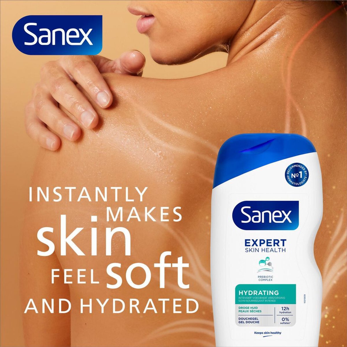 Sanex - Douchegel Expert Skin Health Hydrating - 3 x 400 ml - Voordeelverpakking