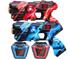 Infinity Games Studio LASER TAG Lasergame Set voor Kinderen - Voor 2 Spelers met 2 Laserguns en 2 Slimme Vesten - Interactief Speelgoed - Binnen- en Buitenspeelgoed - Groepsspel - Perfect Cadeau voor Kinderen 6+ en Volwassenen