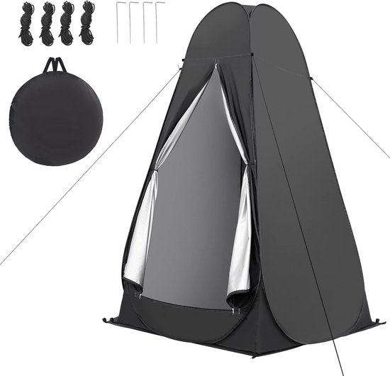 AS EASY Tente de toilette pop up, 120 x 120 x 190 cm, tente de douche de camping mobile, tente de vestiaire avec poche intérieure, cabine de douche, polyester, bleu foncé AS EASY Tente de toilette pop up, 120 x 120 x 190 cm, tente de douche de camping mobile, tente de vestiaire avec poche intérieure, cabine de douche, polyester, bleu foncé