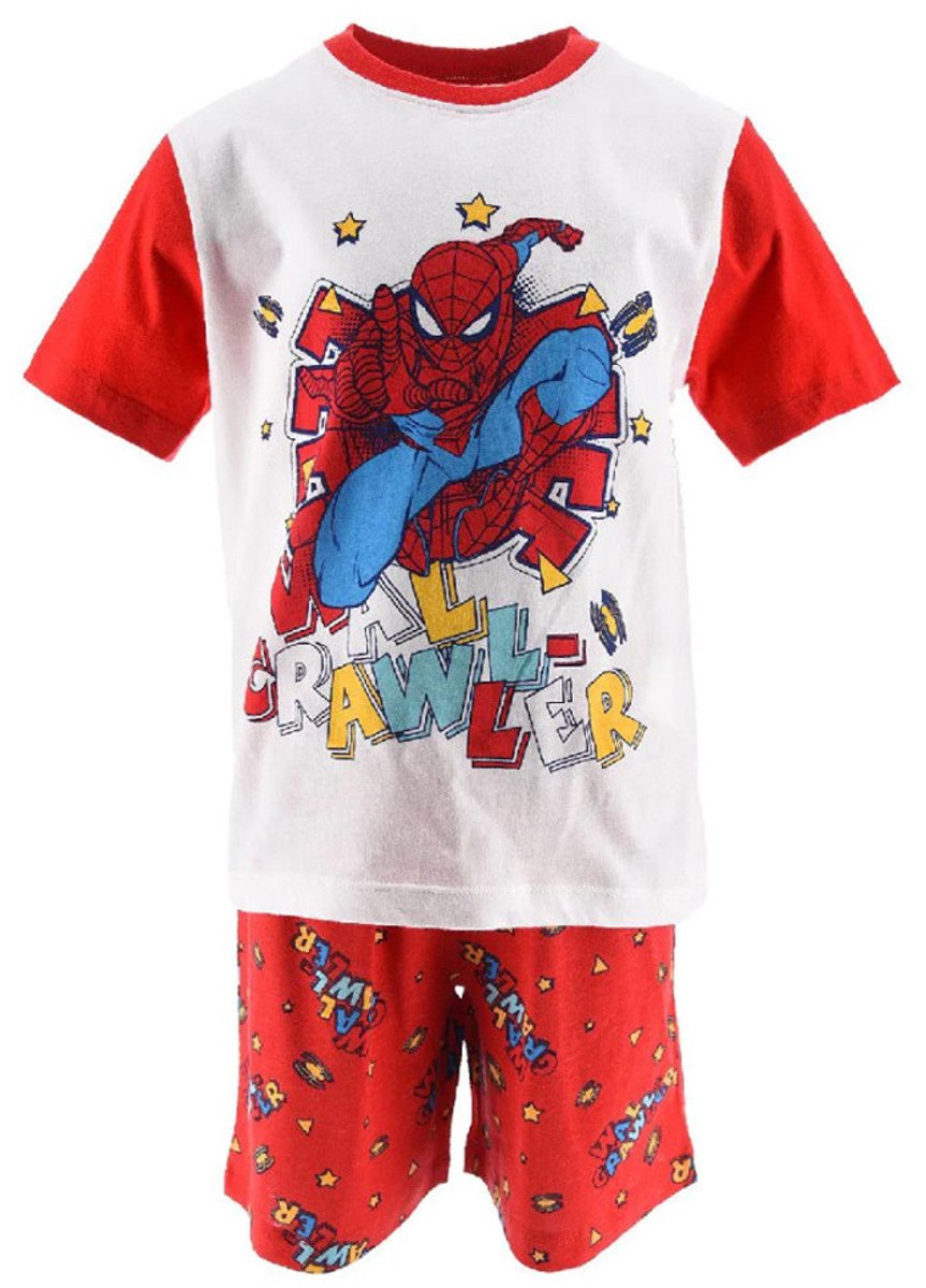 Spider-Man Pyjama - Shortama - Wall Crawler Rood - 128