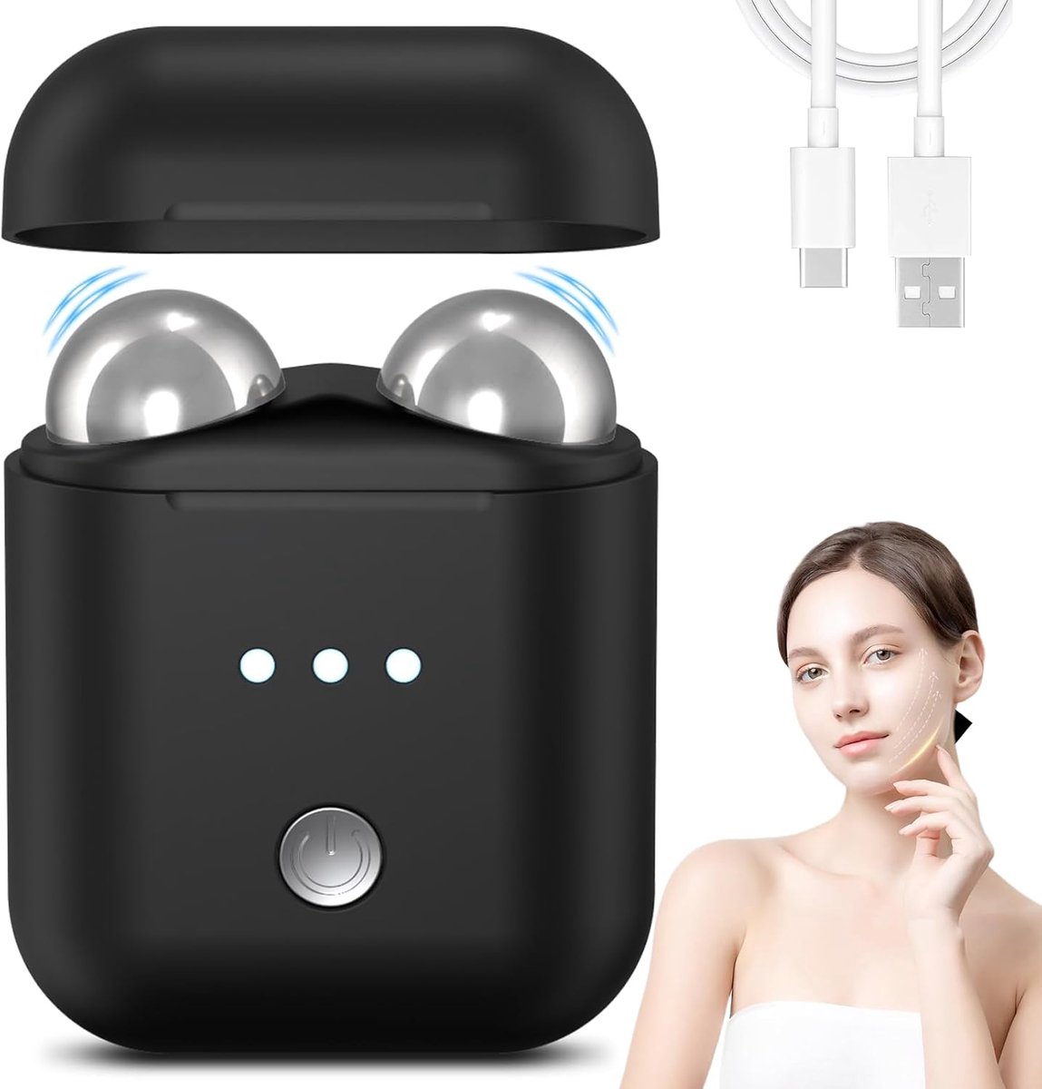 Huidverjongingsapparaat - Gua Sha Gezichtsmassage - Gezichtsroller - Skincare - Voor Alle Huidtypes - Facelift Apparaat - Warmte & Trilling