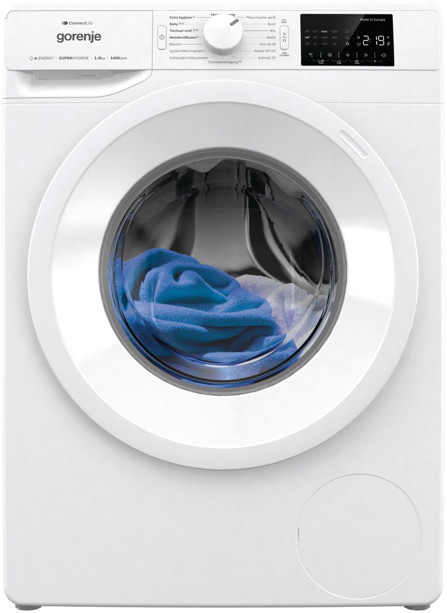 Gorenje WPNEI84A1DTS - Wasmachine - 8 kg - 1400 rpm - Wit