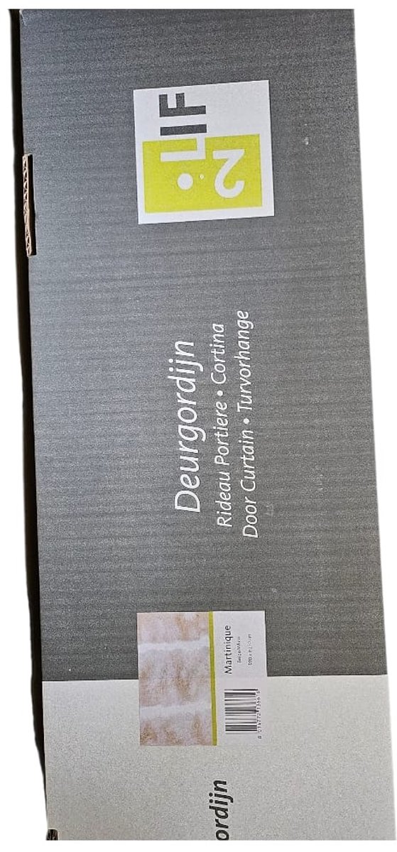 2LIF Martinique Wit-Grijs XL Vliegengordijn deur - 90 x 230 cm — afbeelding 2