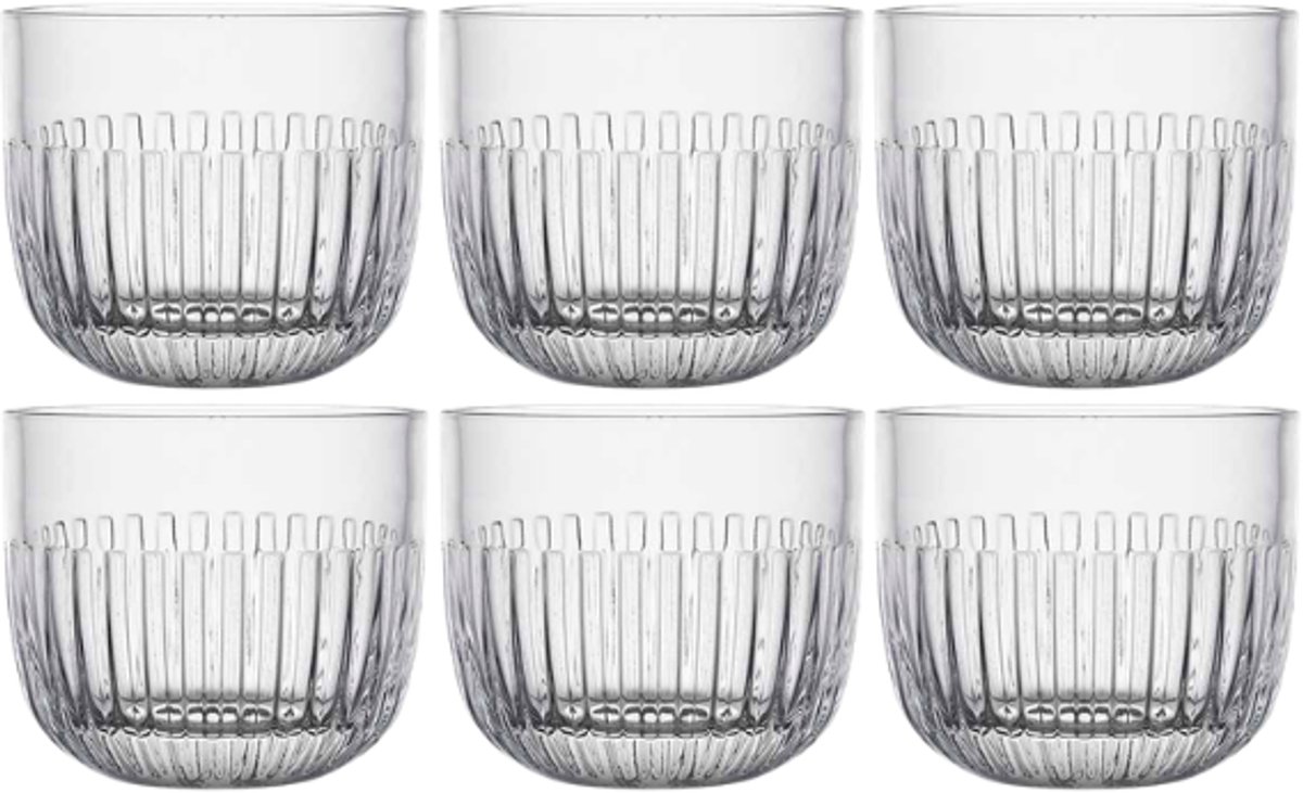 Ouessant Bodega Glas - 6-delige Glazen Set - voor Water & Frisdrank - 220ml - Rond - Transparant