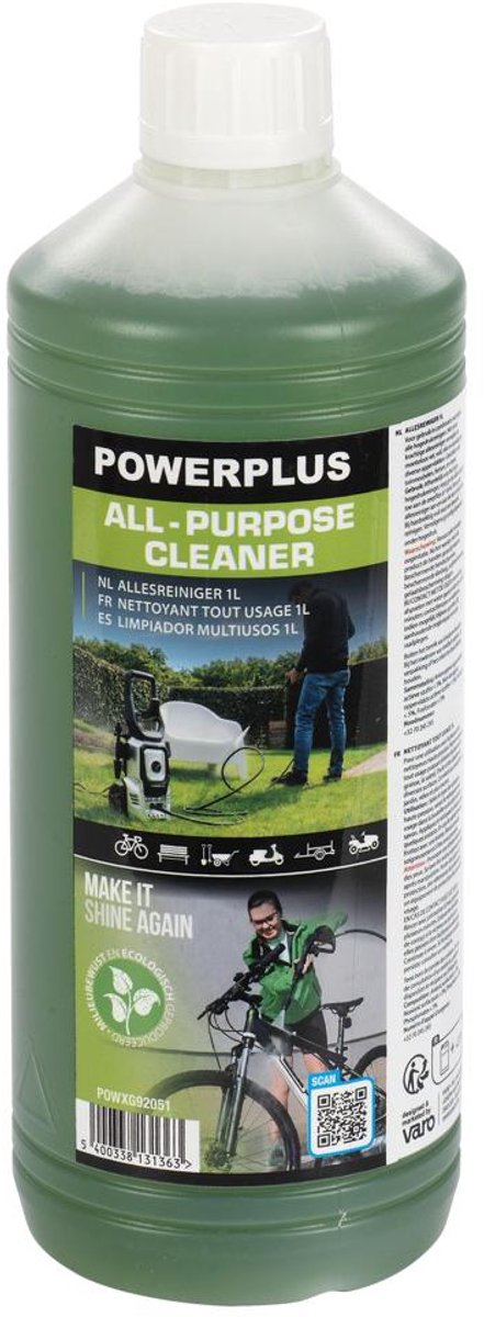Powerplus Reinigsmiddel Allesreiniger POWXG92051 – 1l – Voor gebruik in combinatie met Powerplus hogedrukreinigers