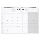 Calendrier 22 mois - 2025/2026/2027 - A4 Reliure spirale