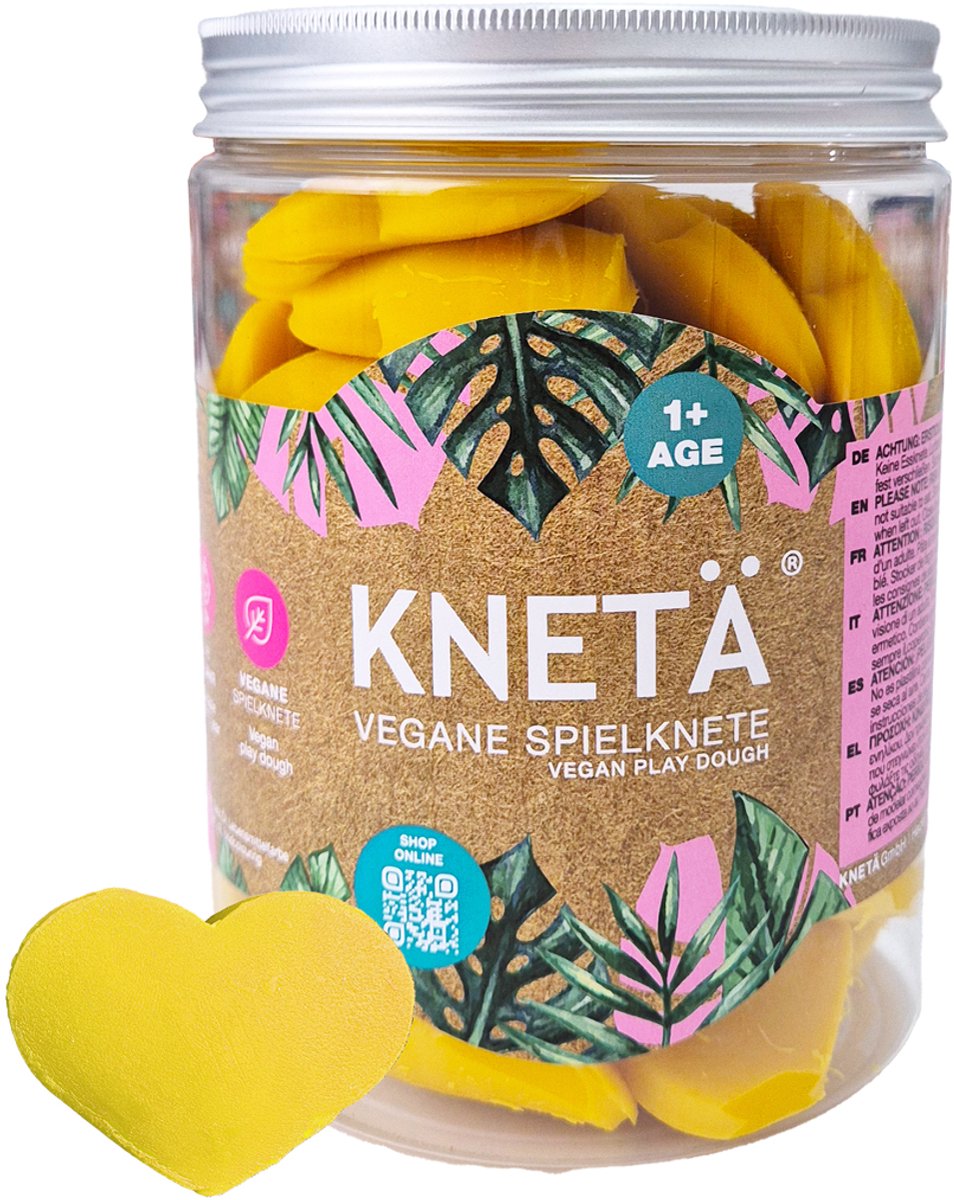 KNETA Vegan Speelklei - Hartvormig Geel