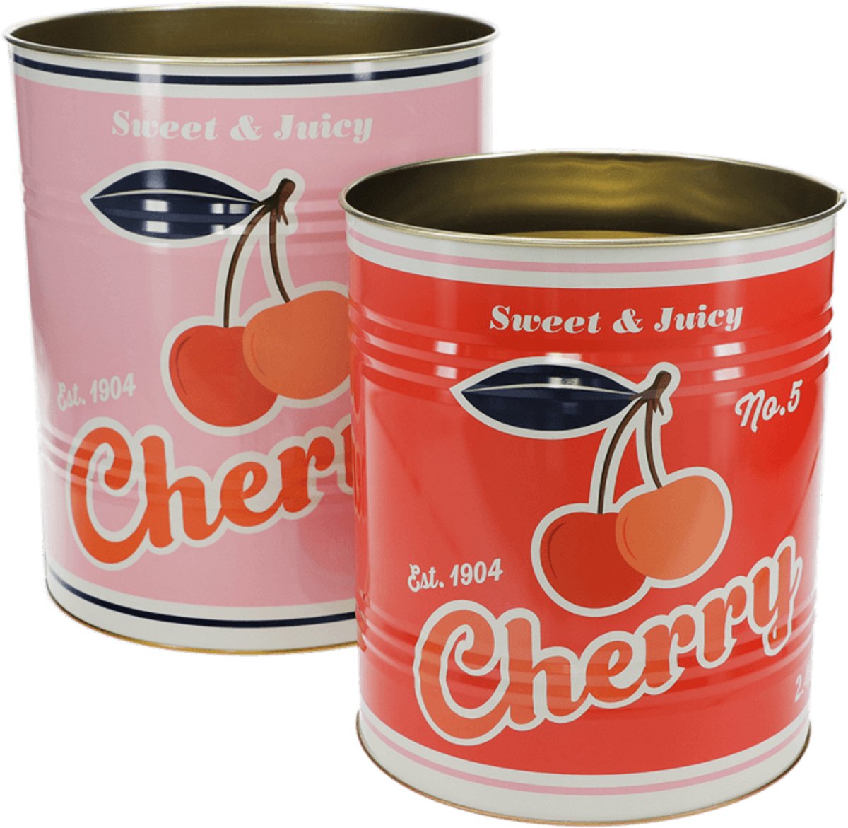 Rex London XL opbergblikjes (set van 2) - Cherry