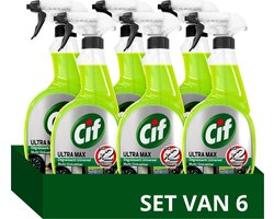 Cif Ultra Max - Degreasing Spray - Citroen -​ 6 x 750ml - Voordeelverpakking