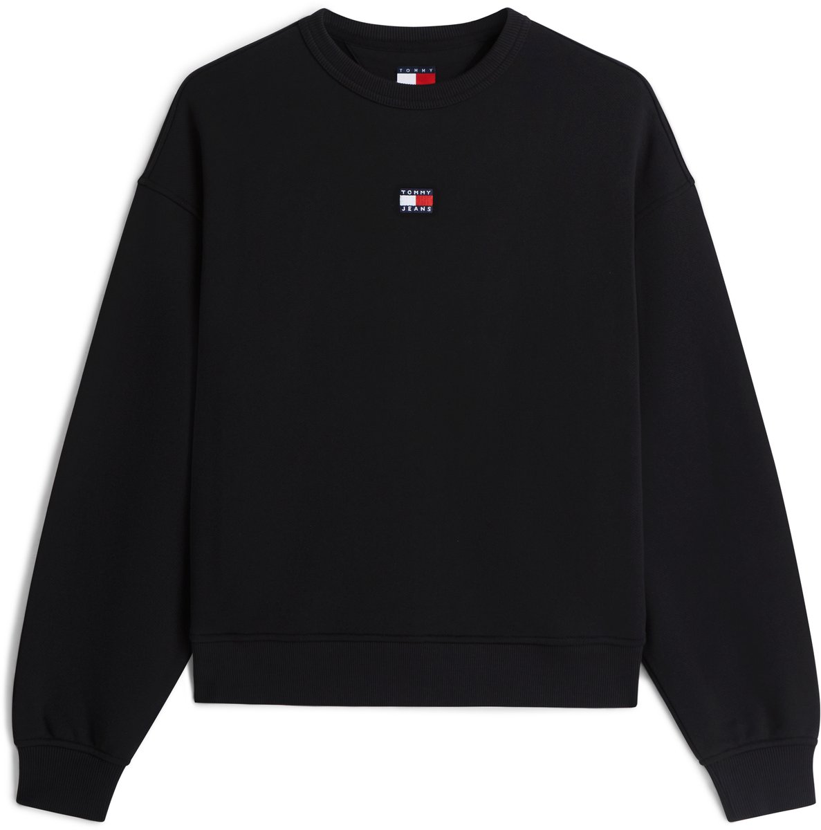 Tommy Jeans Trui Bxy Badge Crew E Dw0dw17325 Bds Dames Zwart