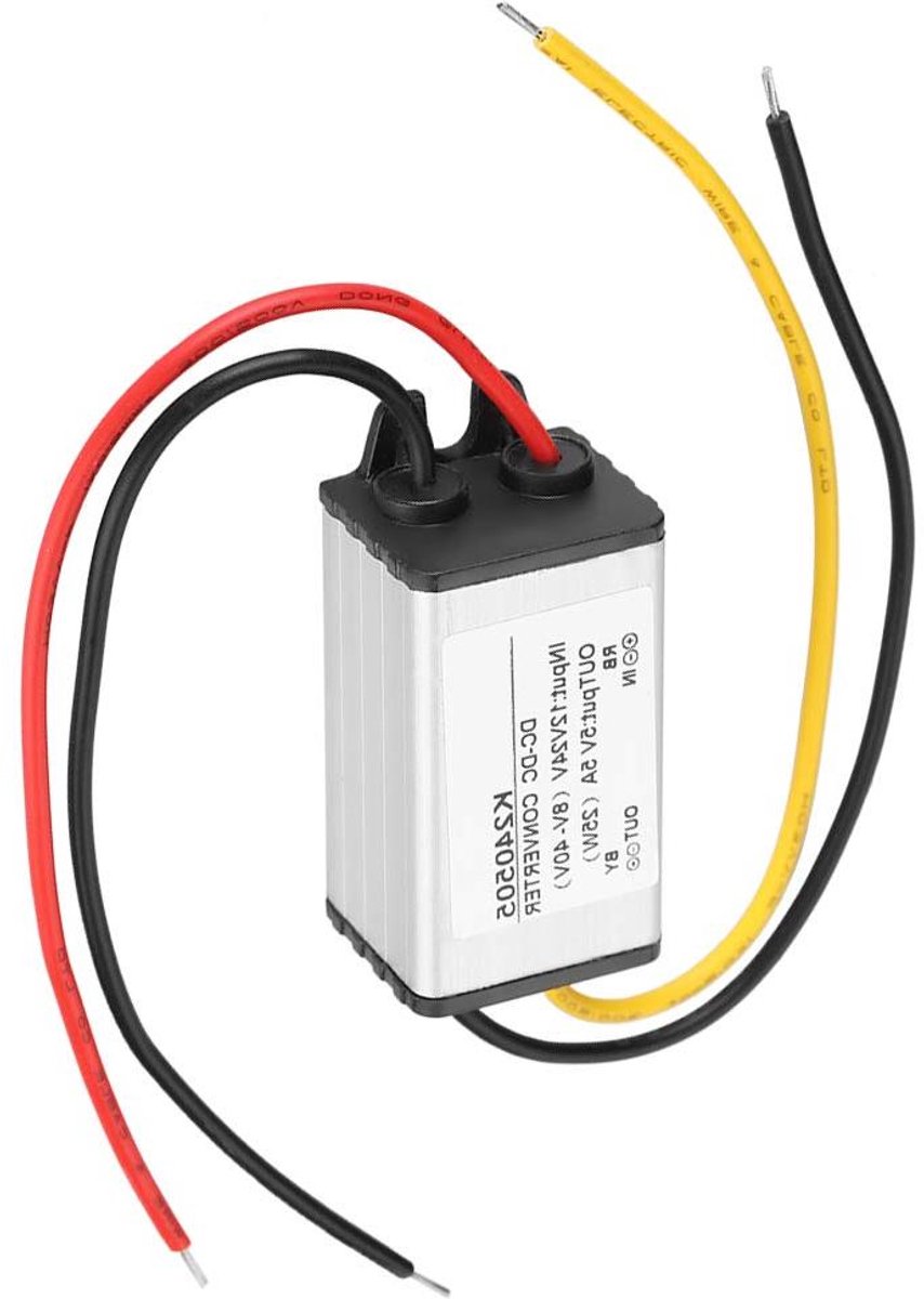 12V / 24V naar 5V converter 5A vermogen met voltage step down functionaliteit