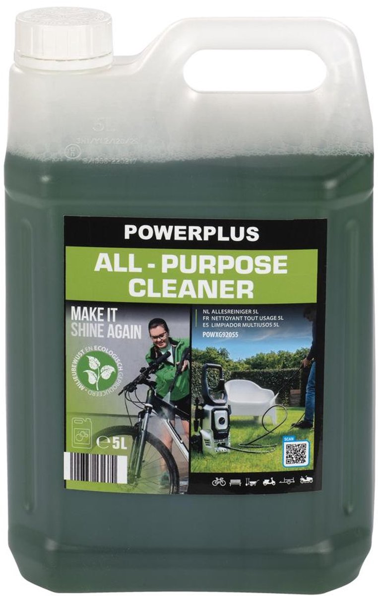 Powerplus Reinigingsmiddel Allesreiniger POWXG92055 –5l – Voor gebruik in combinatie met Powerplus hogedrukreinigers