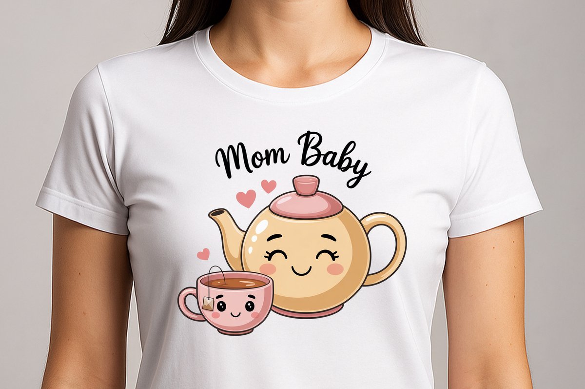 Mom Baby - T Shirt - Cute - Sarcastic - GoodVibes - Funny - Gift - Cadeau - Sarcastisch - SarcastischeVibes - schattig - lief - feelgood - Mom - Moeder