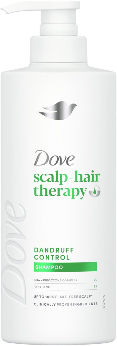 DOVE Scalp + Hair Therapy Shampoo - Dandruff Control - verzorging voor hoofdhuid en haar met salicylzuur, pirocton en panthenol - 400 ml