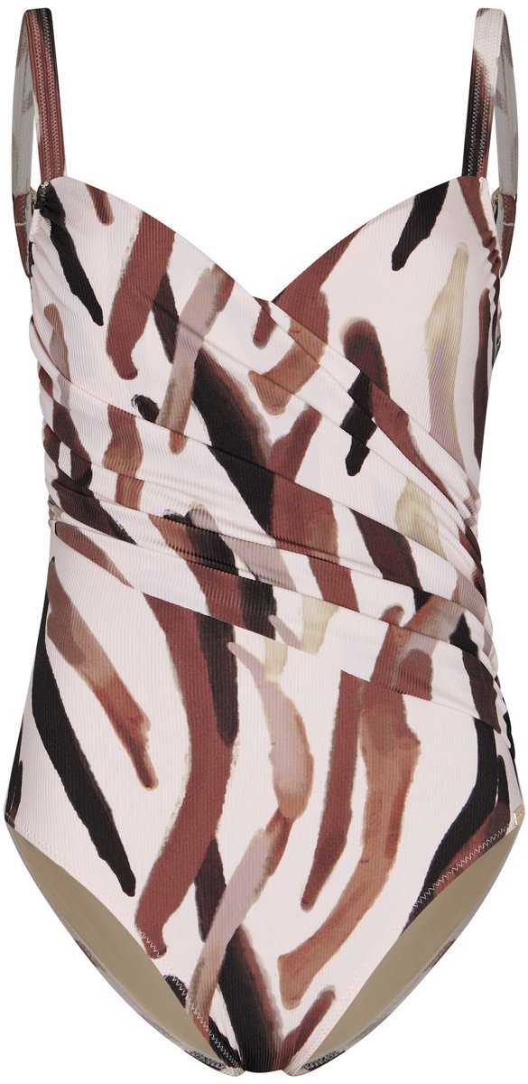 Pastunette Premium - Badpak Ivory Shore - Creme/Beige/Bruin - Corrigerend