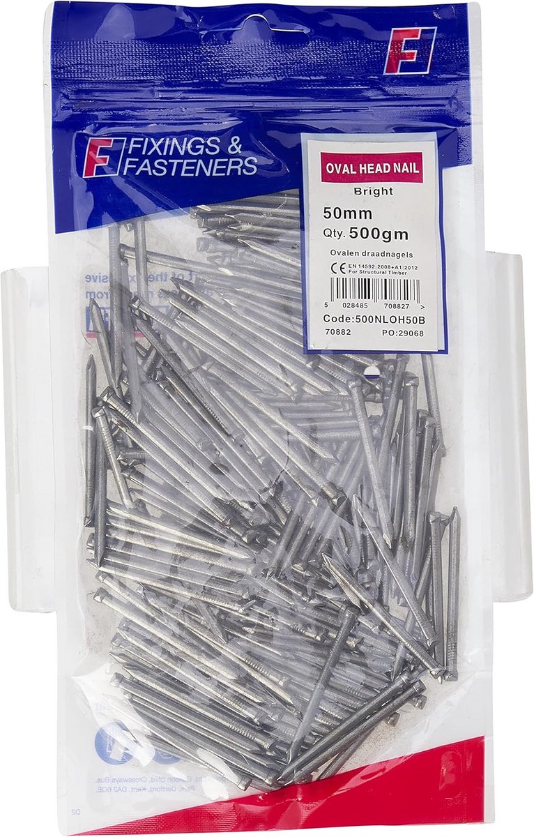 Ovale Stalen Nagels met Ovale Kop - 500 gram Verpakking