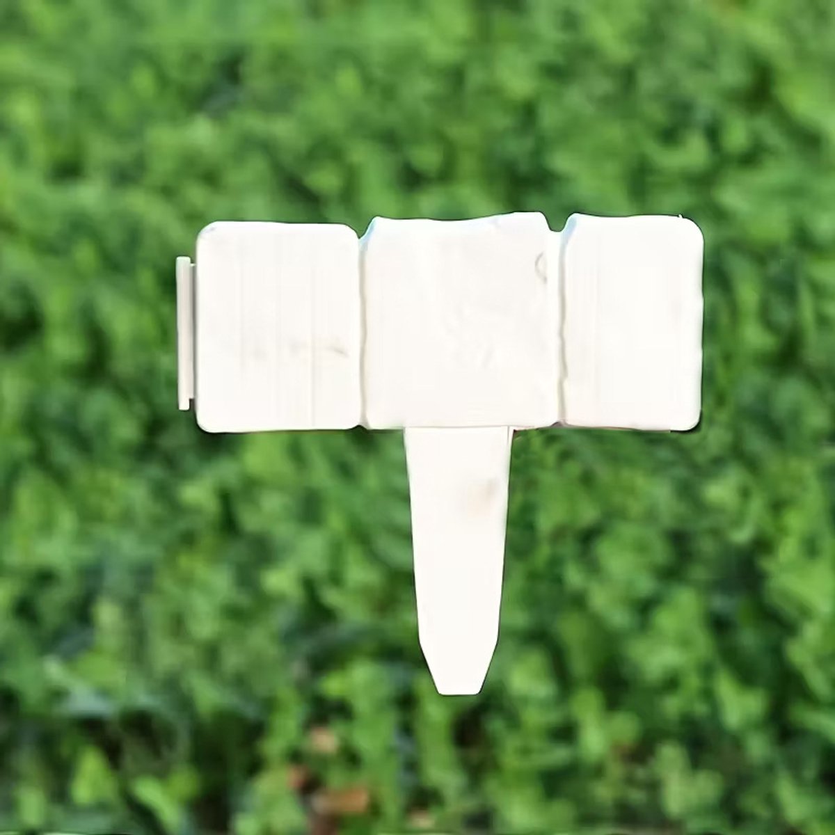 Tuinranden (20 stuks) zonder graven: 23,3 cm hoge bloembedrand (zonder graven) - 24 cm lange plastic tuinrand met steenachtige textuur voor gazon