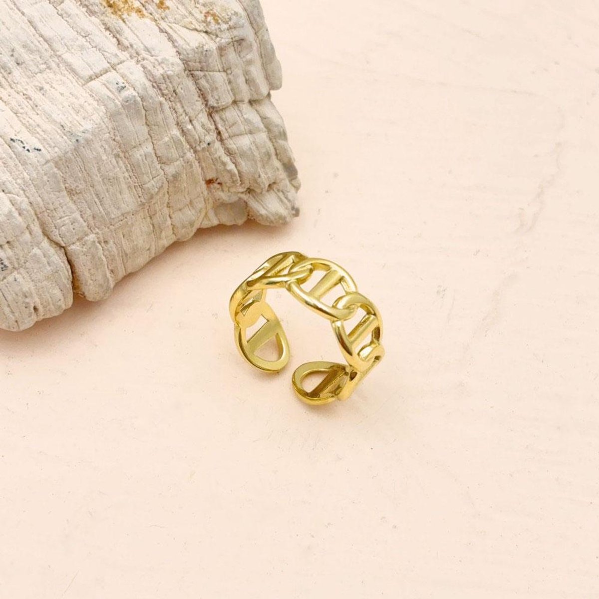 Ring Si Amor Sieraden RW1567-G Roestvrij Staal Kleur Goud