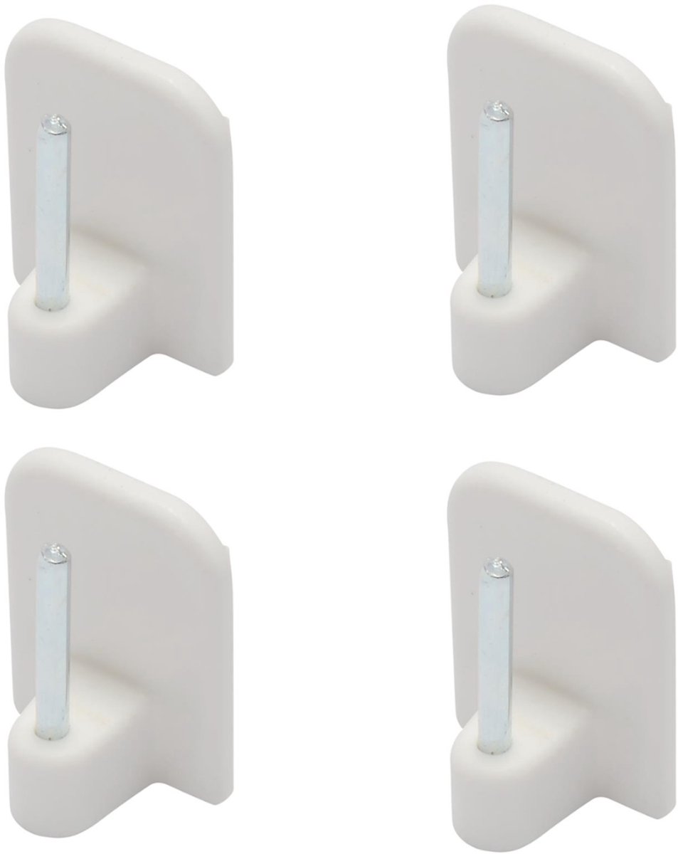 Intensions haken zelfklevend - wit - vitrage - 4 stuks