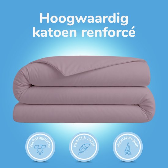 Decoware Peuter Dekbedovertrek Uni 120x150 cm - Roze - Katoen - Voor Peuterbed - Met Kussensloop — afbeelding 2