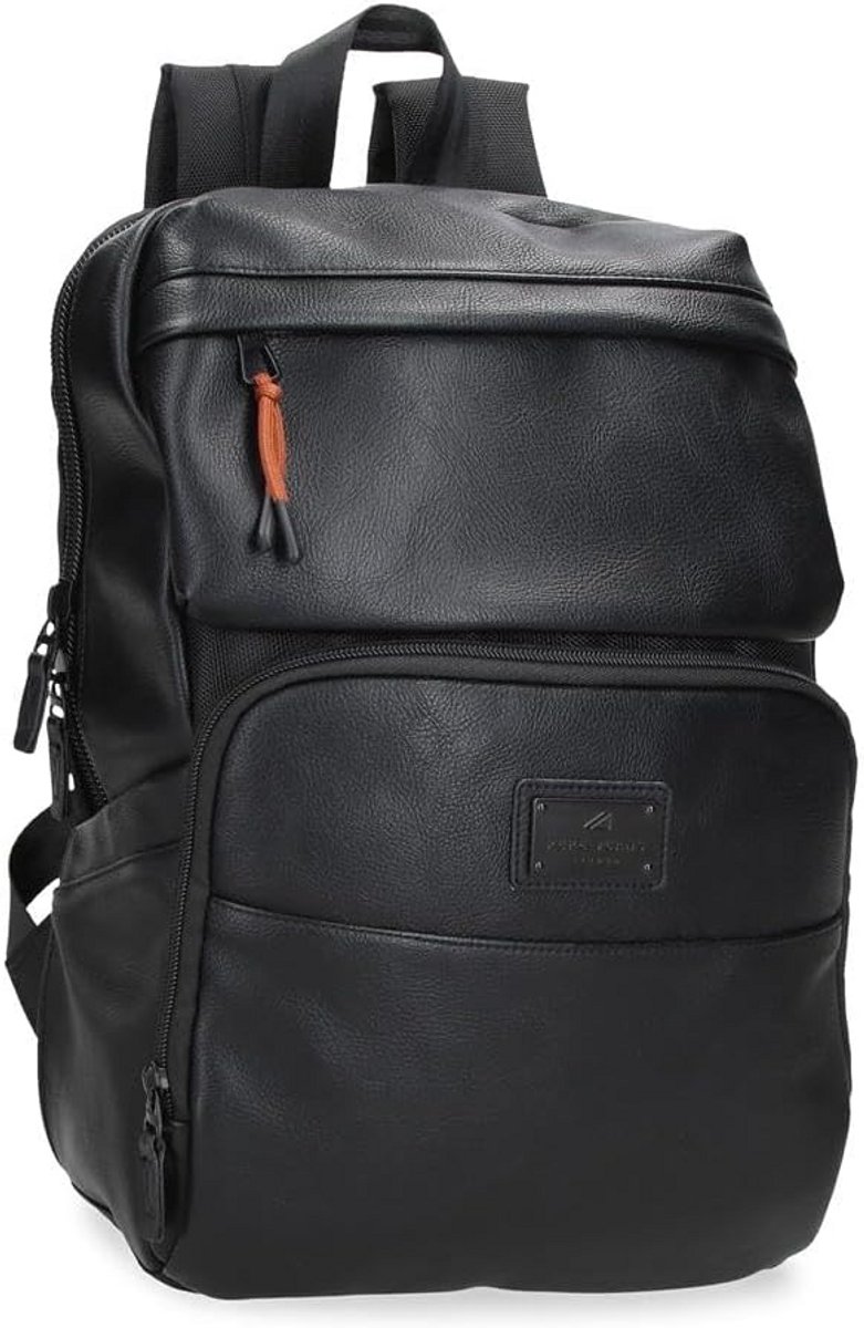Luxe Laptoprugzak Zwart Polyester voor Heren - Geschikt voor Werk en Studie