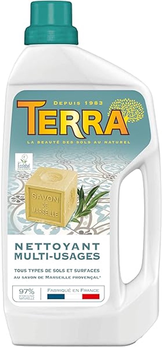 Terra Nettoyant Multi-Usages – Savon de Marseille – 97% d’Origine Naturelle – 900 ml