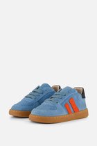 Shoesme Blauw Sneakertje - Sneakers Kinderen - Jongens - BLUE ORANGE - Suède - Maat 22