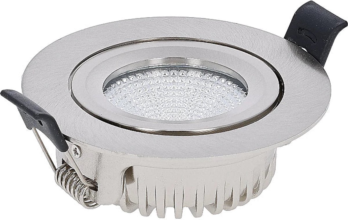 LED Inbouwspot | VARDA | 6W | CCT-Switch of Dim2Warm | Rond | Zilver | Lage inbouw diepte | Dim to Warm