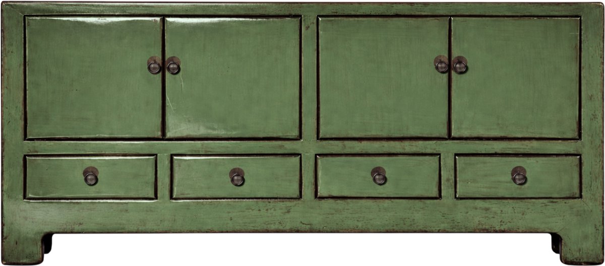 Fine Asianliving Antieke Chinese TV Kast Mint High Gloss B138xD40xH62cm Chinese Meubels Oosterse Kast Groen, Mint