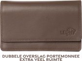 Portemonnee dames - Portemonnee - Portefeuille dames - Beurs - Dames portemonnee - Dames portemonnee leer - Cadeau - Vrouwen cadeautjes - Cadeau voor vrouw - Kado vrouwen - Dames portemonnee overslag - Cadeau voor vriendin - Portemonnee dames groot