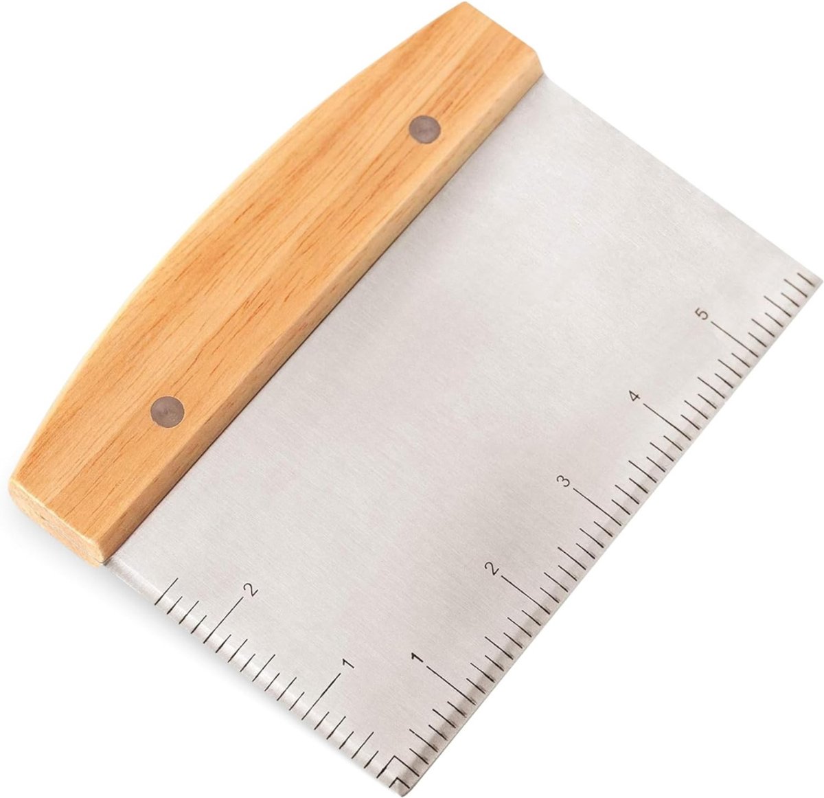 SCH® Deegsteker - Deegschraper - Deegsnijder- Zilver- 15cm x 12 x 1 cm; 100 g