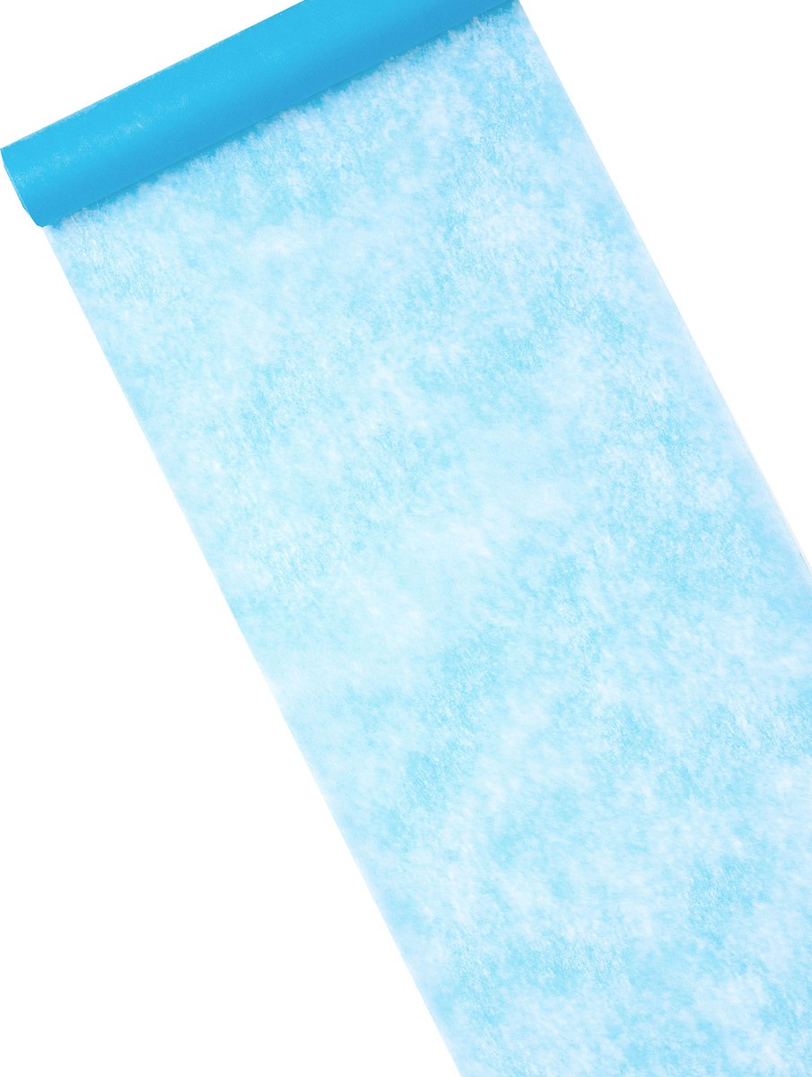 HOBI - Tafelloper vliesstof hemelsblauw 29 cm x 10 m feestdecoratie