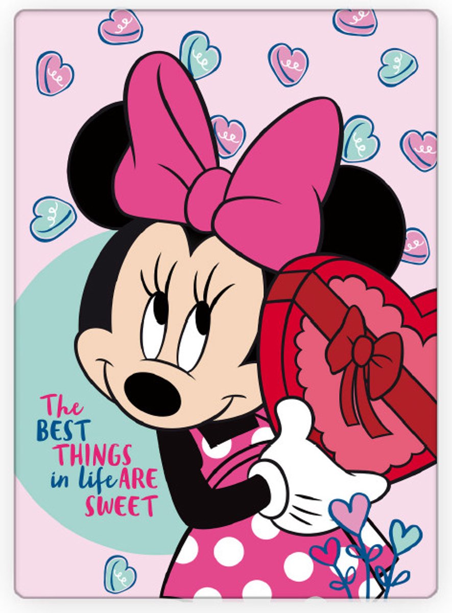 Disney Minnie Sweets fleece deken 100x140cm