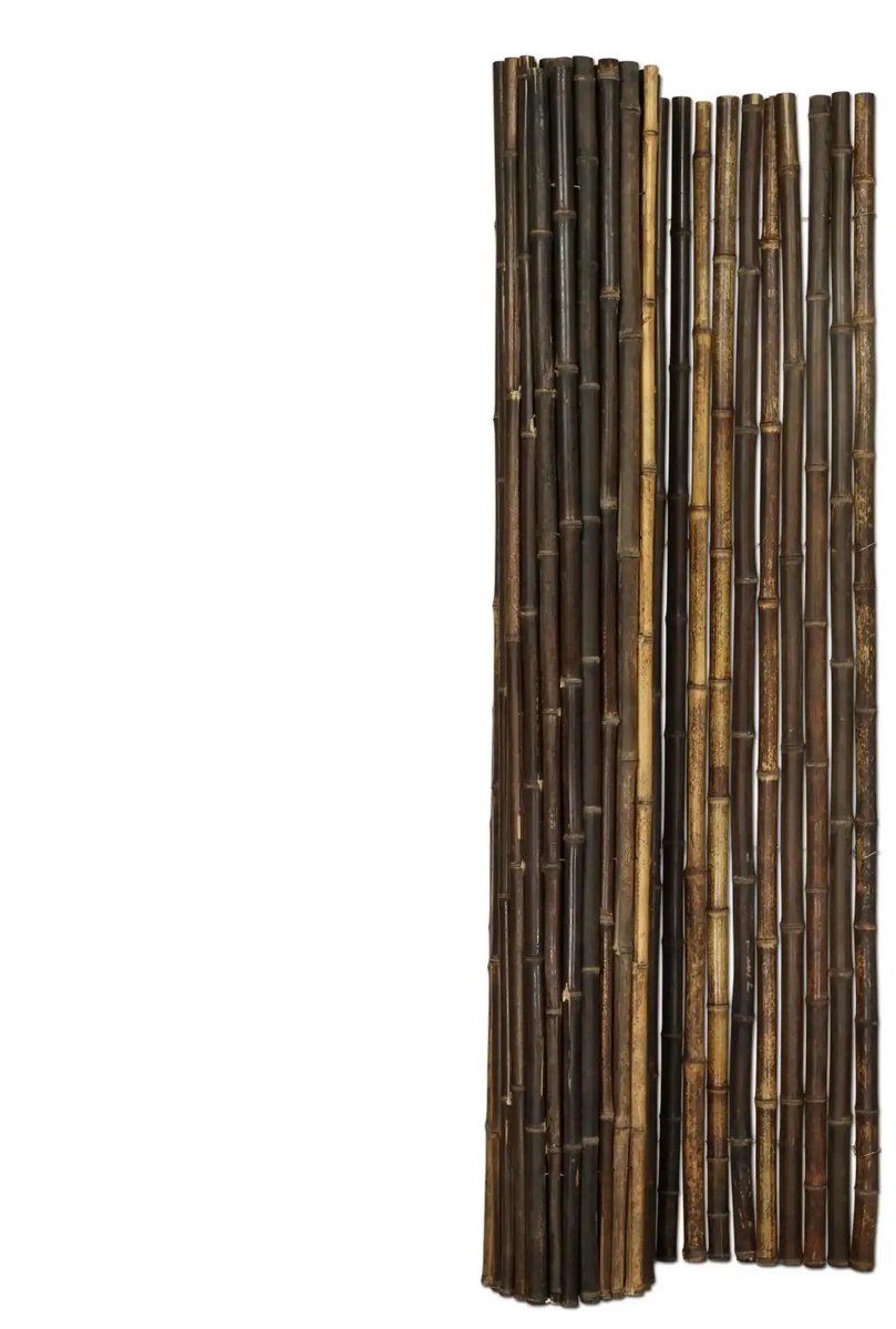 Masters of Bamboo® Bamboemat Large - 180 x 180 cm - Zwart - Bamboe schutting op rol - Bamboe mat