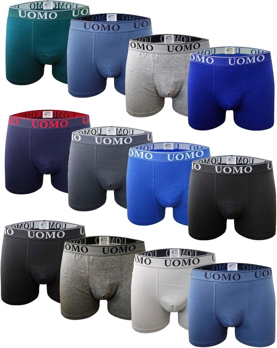 Heren Boxershorts Katoen 12 Stuks - Comfortabel en Ademend Ondergoed