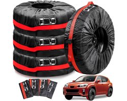 Bandentassenset voor 45-56 cm banden, 4 stuks met handvat - Robuuste opbergtassen voor zomer- en winterbanden - Transport en opslag van autobanden